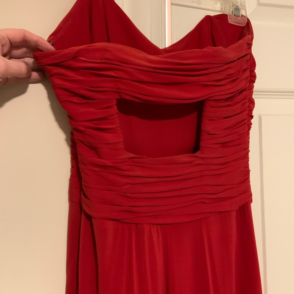 Vintage Cache Red Evening Gown With Back Cutout S… - image 5